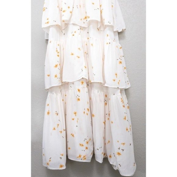 NWT Reformation Foxglove Tiered Ruffle Maxi Dress 2 Opium Floral Georgette - Picture 10 of 11